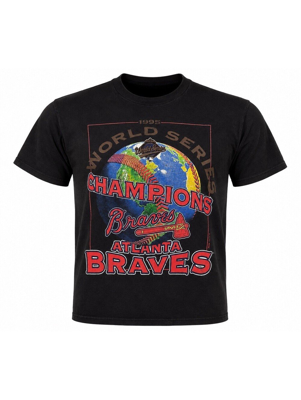 Vintage 1995 Atlanta Braves World Series Champions Starter T-Shirt MLB Medium